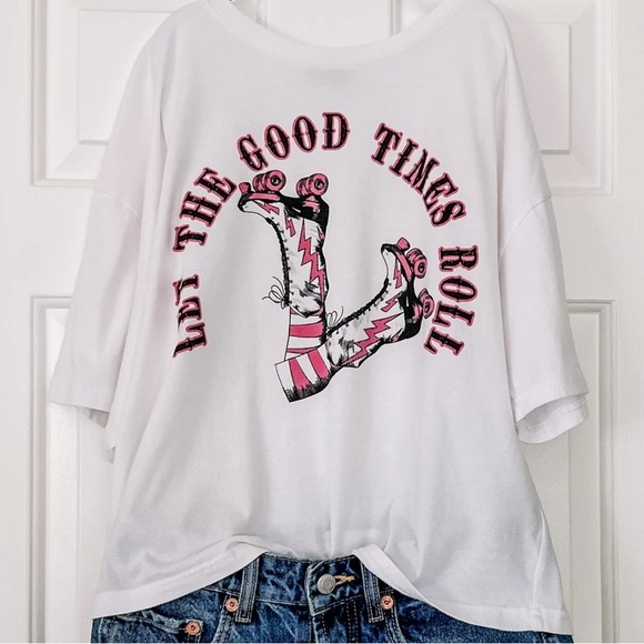 "Let The Good Times Roll" Plus Size Graphic Tee - Picture 2 of 2